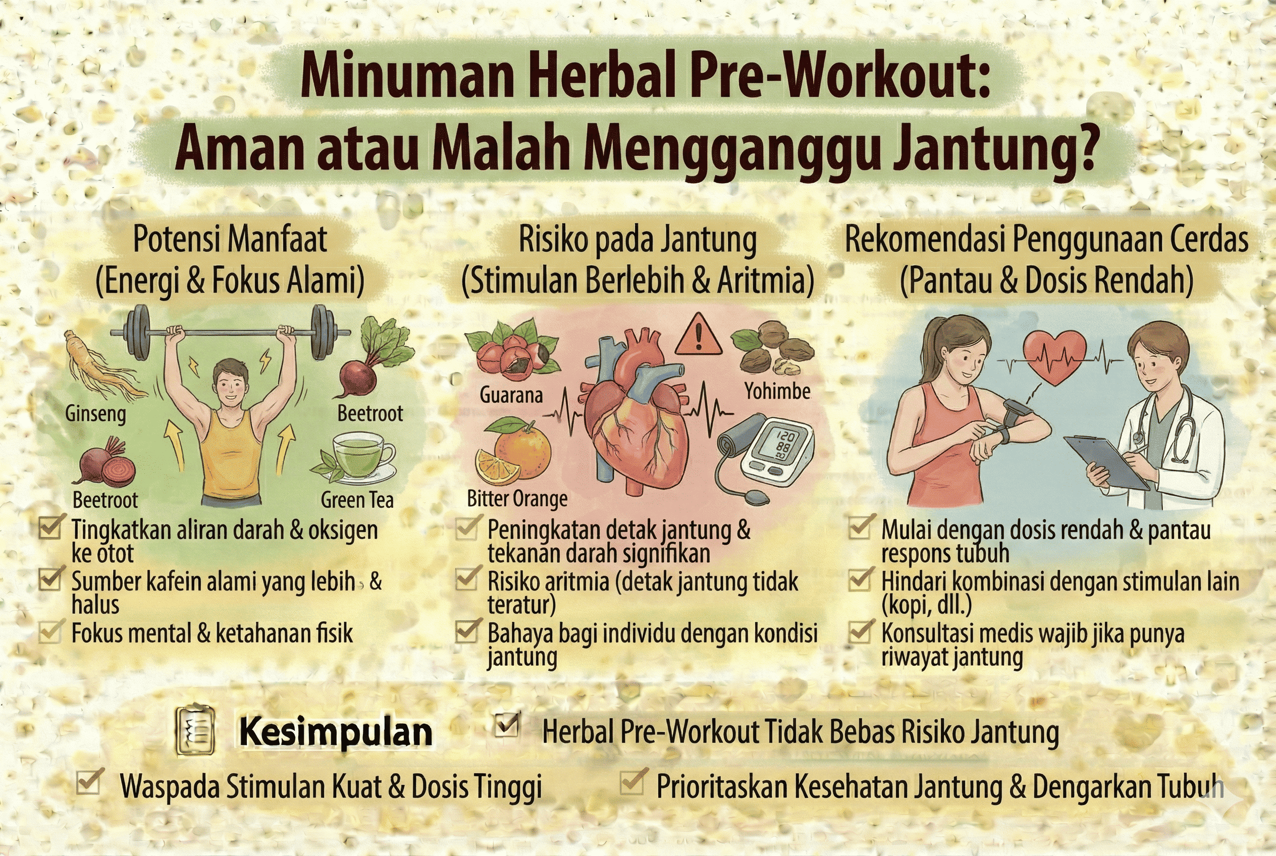 Minuman Herbal Pre-Workout: Aman atau Malah Mengganggu Jantung?